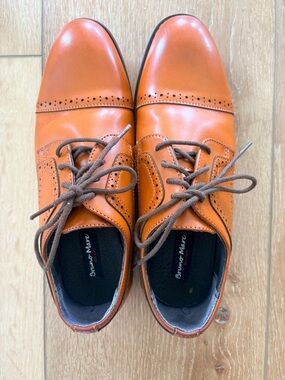 Bruno-Marc Cap-toe dress shoes big kid 6
